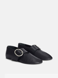 JIL SANDER - Women Soft Leather Mary Jane Ballerina Flat