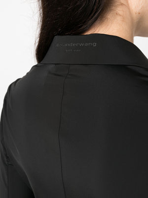 ALEXANDER WANG Women Button Down Shirt Back Collar Logo Dress