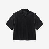 DET BLEV SENT - Men Silk Short Sleeve Shirt