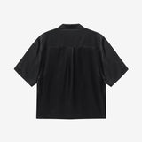 DET BLEV SENT - Men Silk Short Sleeve Shirt