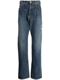 UNDERCOVER Men Embroidered Patch Jeans