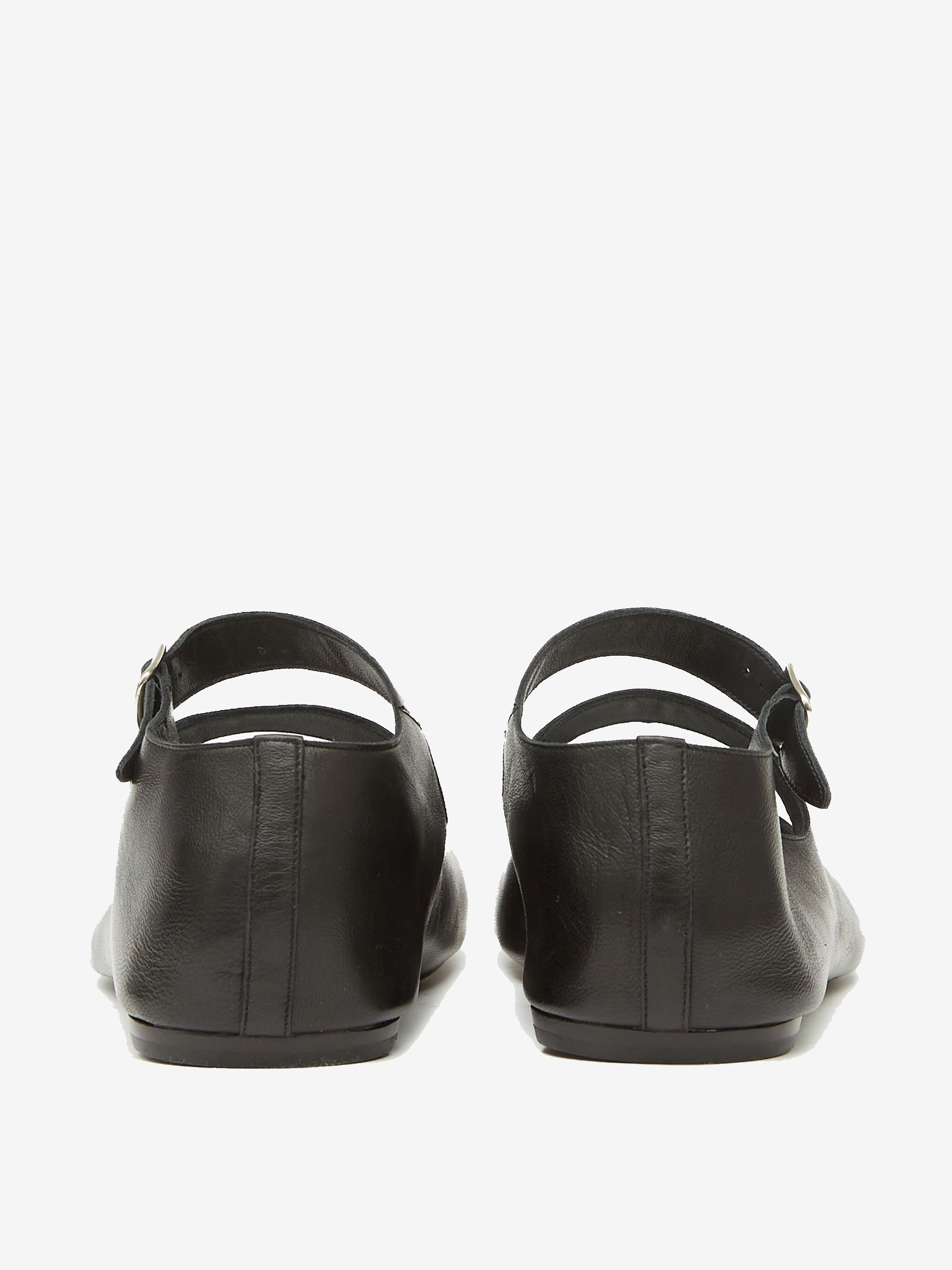 Black shoes, back view