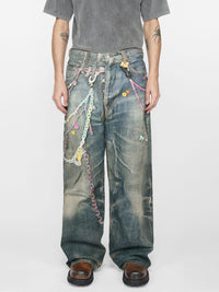 ACNE STUDIOS - Men Vintage Chain Detail Loose Jean