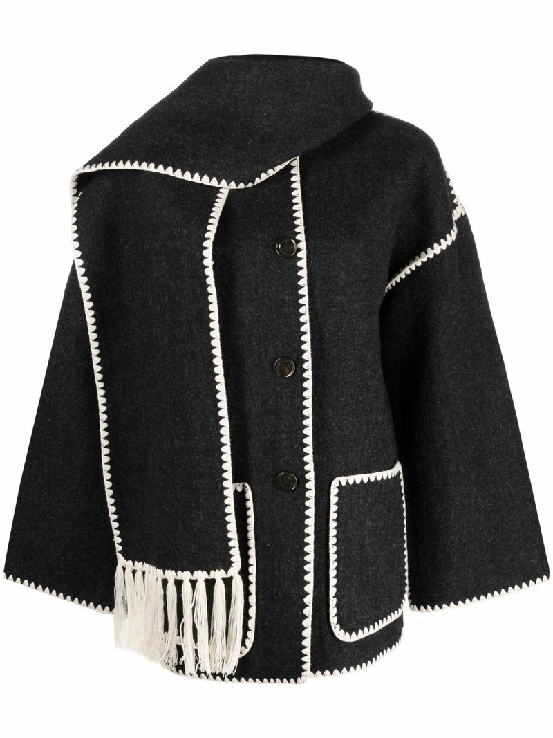 TOTEME Women Embroidered Scarf Jacket