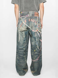 ACNE STUDIOS - Men Vintage Chain Detail Loose Jean