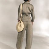 Grey shirts, full body view