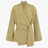Tan jacket, front view