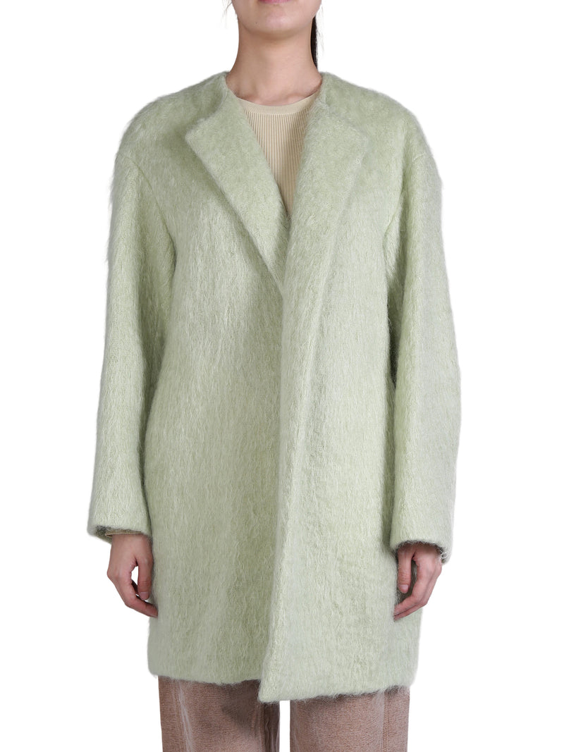 AURALEE - Women Brushed Mohair Shaggy Coat