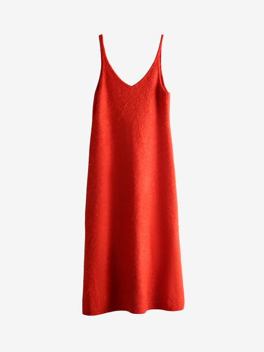 Red dress, front view