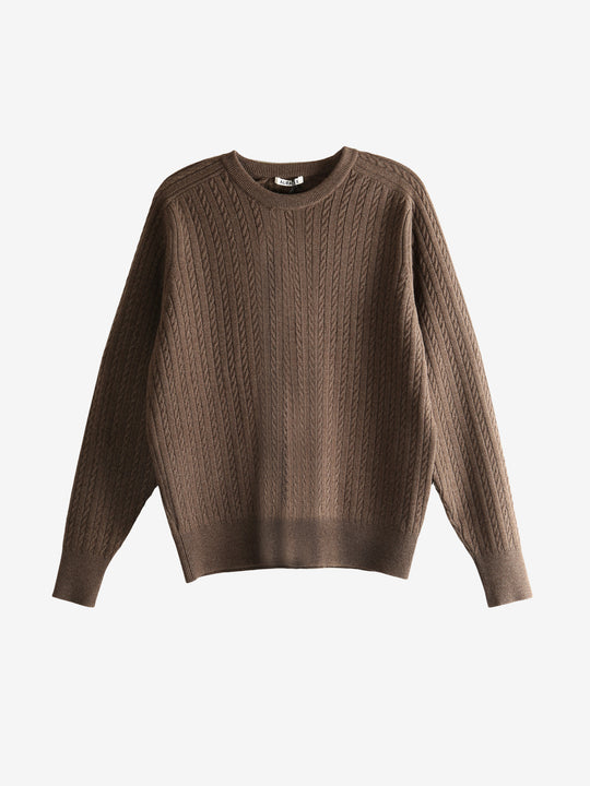 Brown knitwear,front view