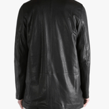 Black jacket worn by a person, showing the jacket's fit