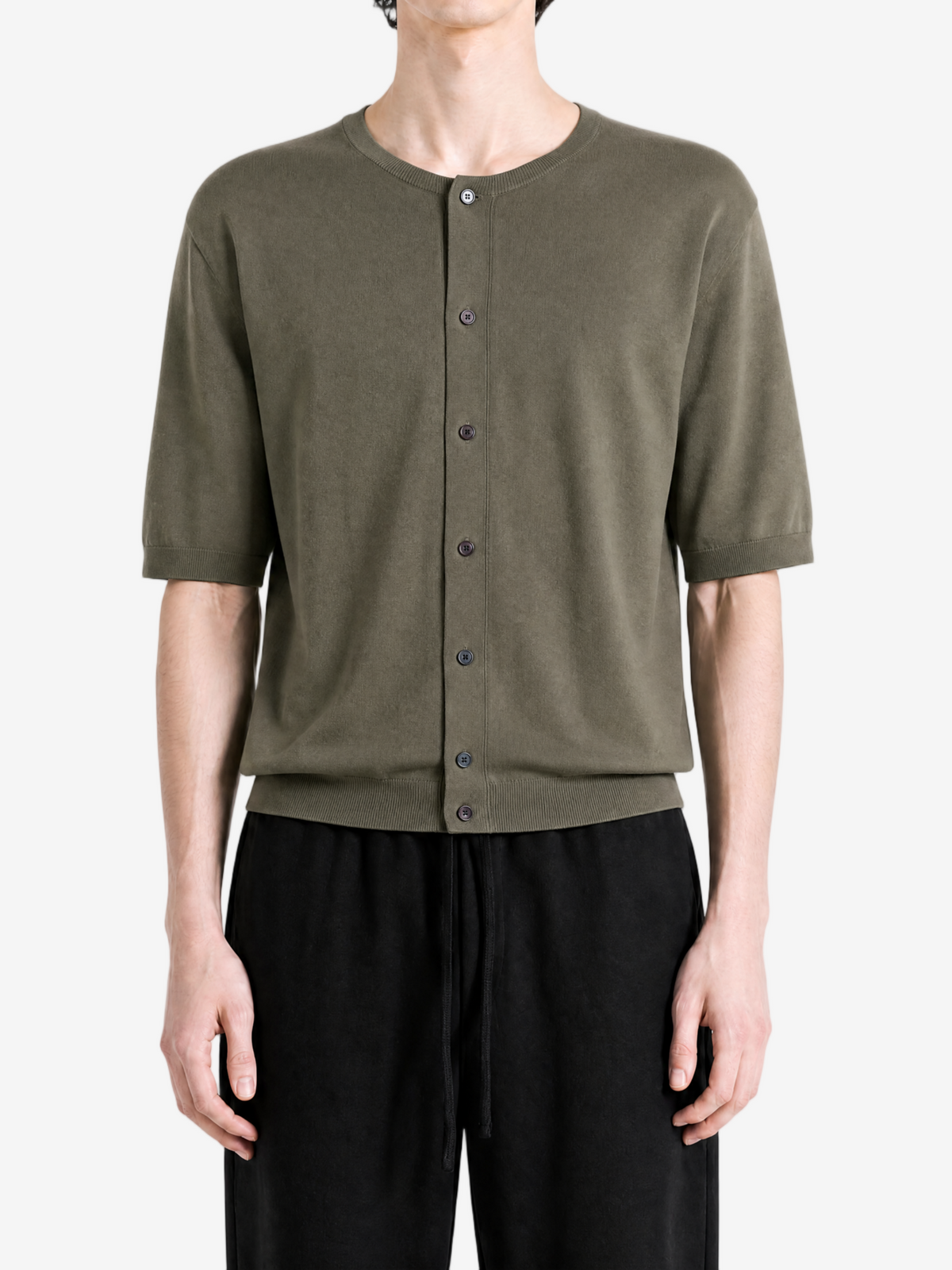 AURALEE - Men Giza High Gauge Knit Half Sleeved Cardigan – Atelier