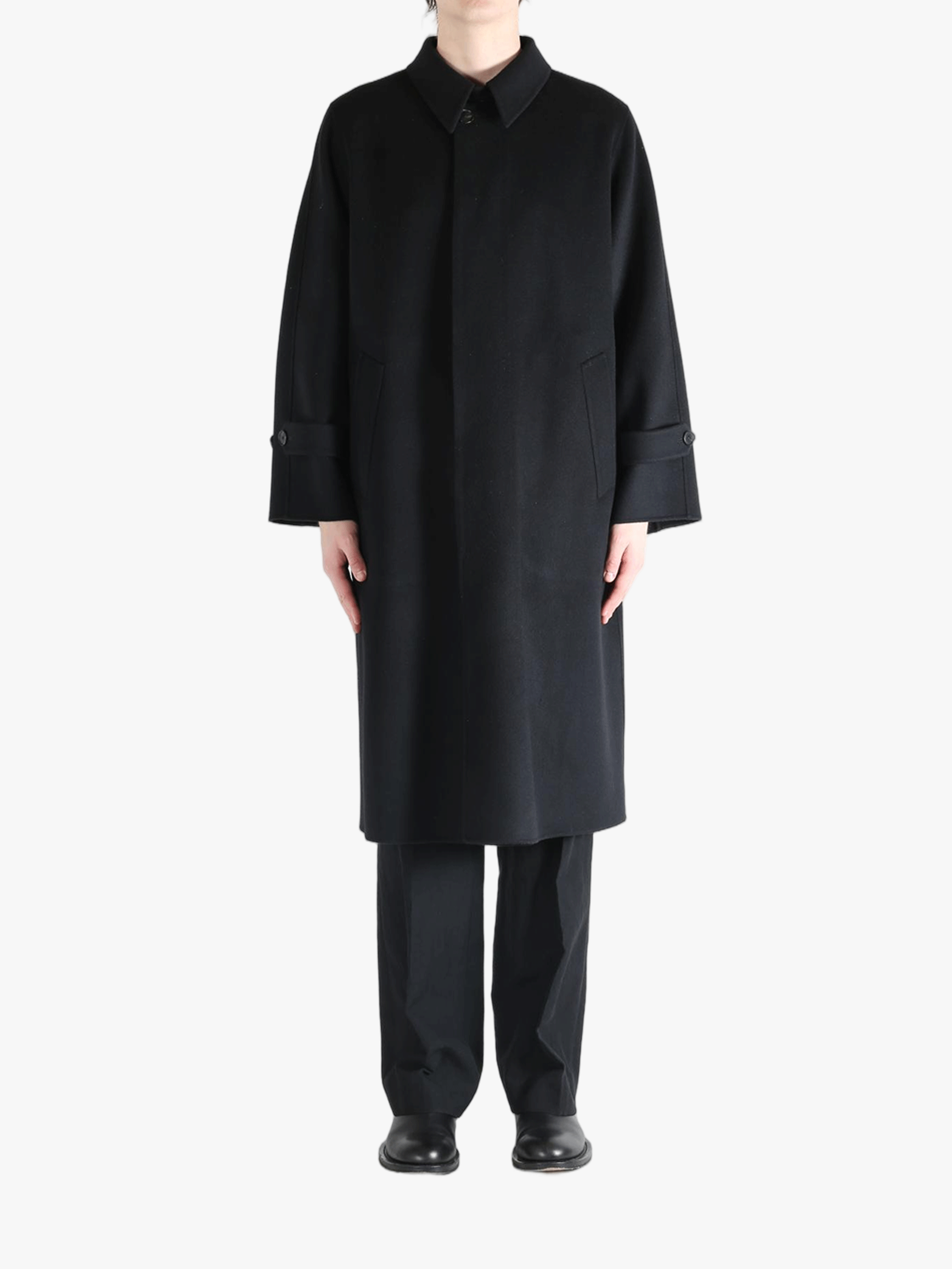 Black coats, full body view