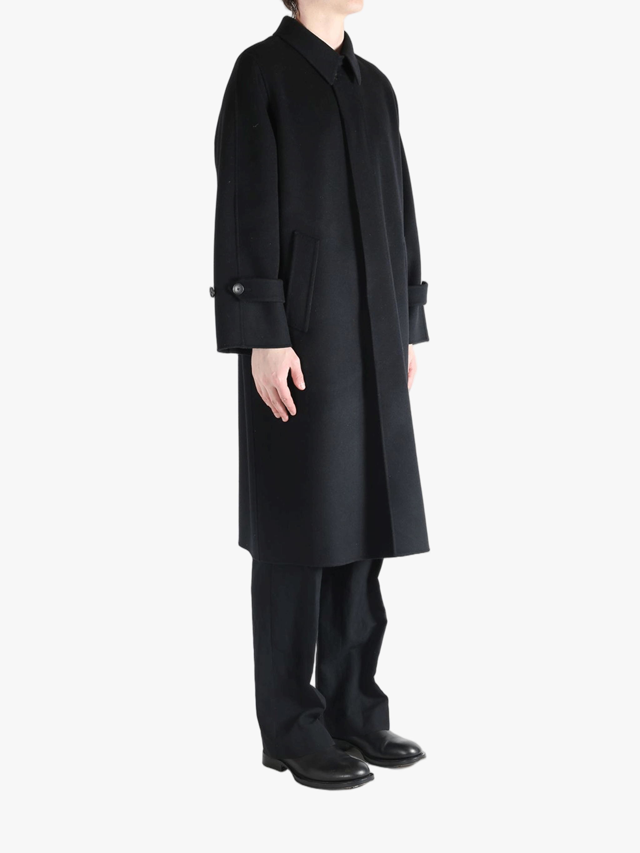 Black coats, full body view