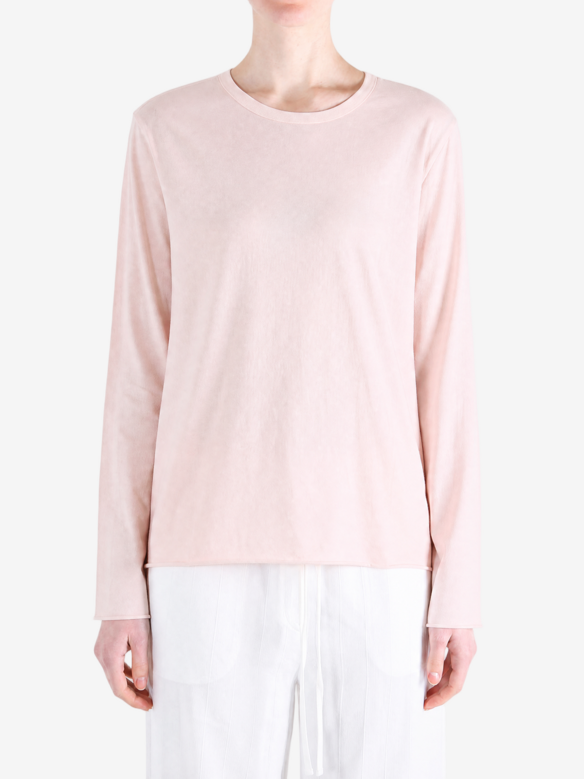 AURALEE - Women Brushed Organic Cotton Jersey Long Sleeve Tee
