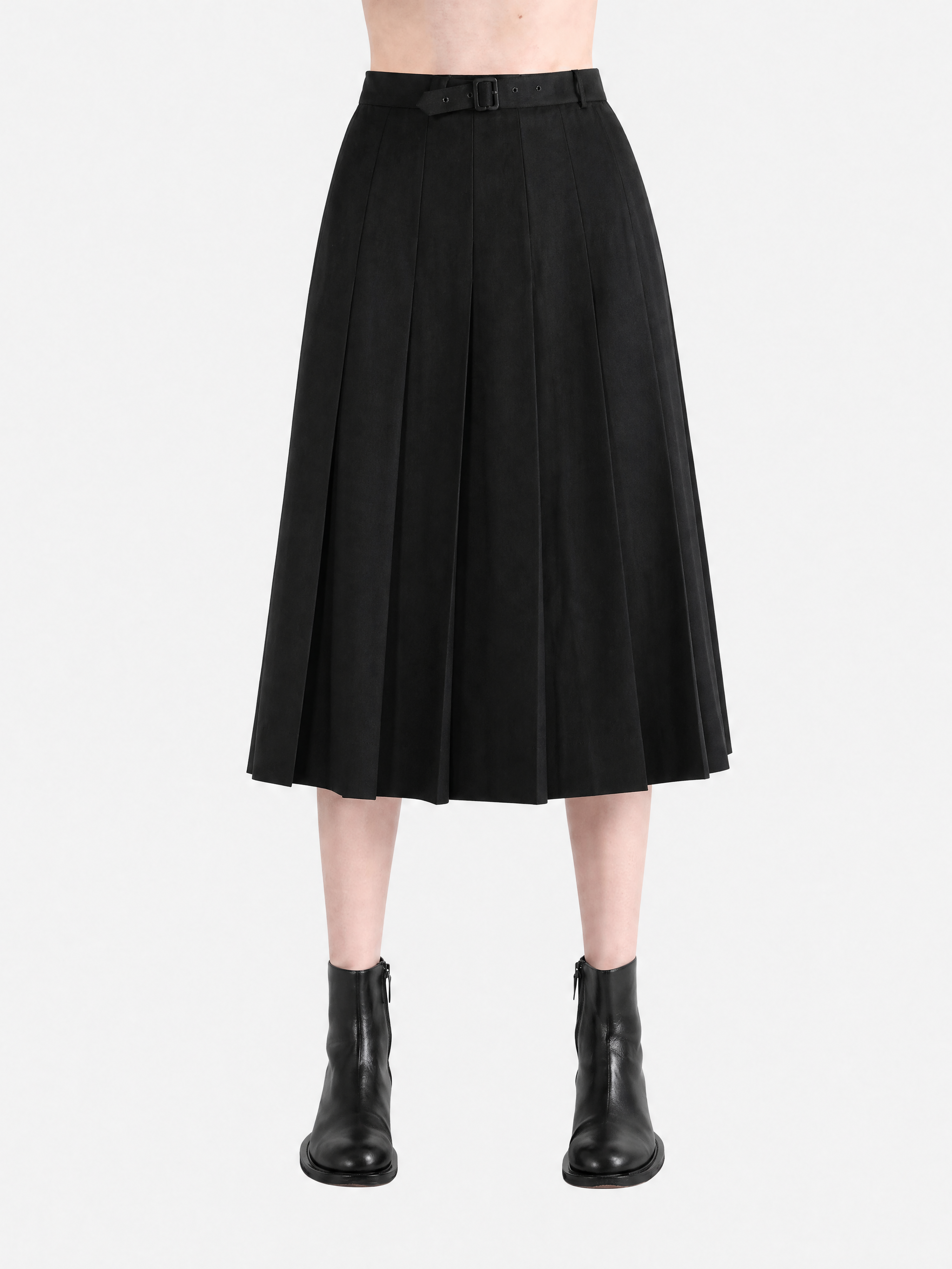Black Skirt worn by a person, showing the skirt's fit.