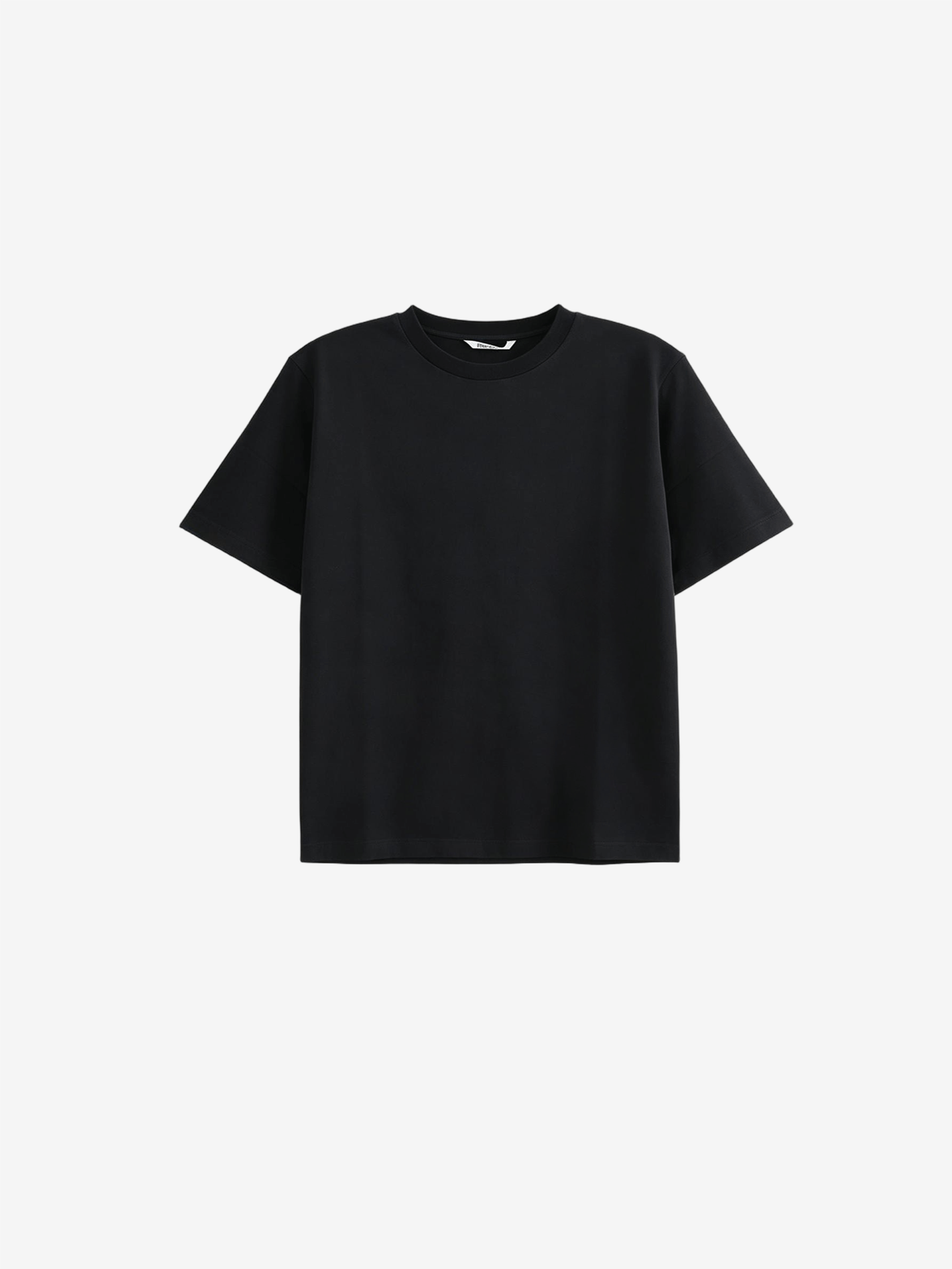 Black t-shirt, front view