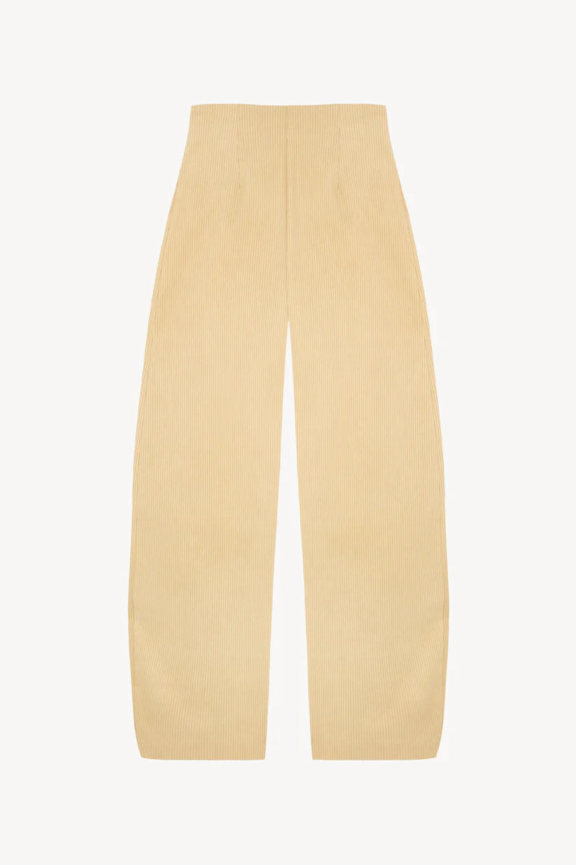 Tan pants, back view
