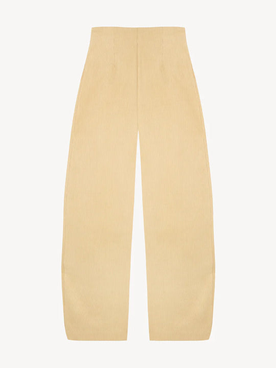 Tan pants, back view