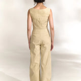 Tan pants, full body view