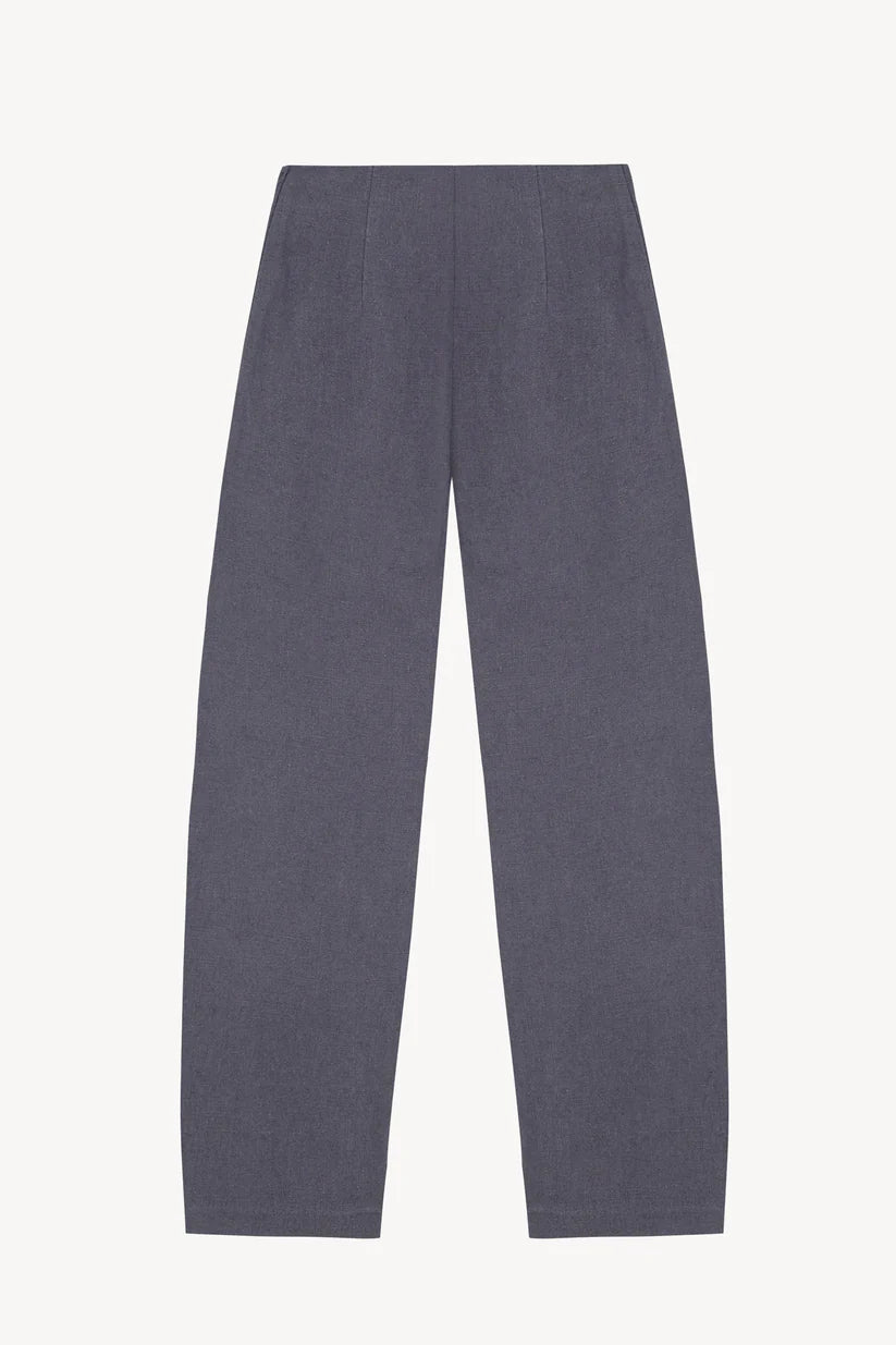 Blue pants, back view