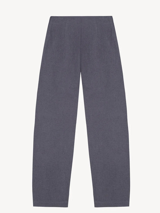 Blue pants, back view