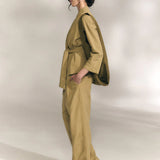 Brown pants, full body view