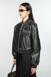 ACNE STUDIOS - Women Leather Bomber Jacket