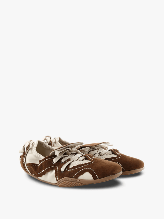 Brown shoes, front view