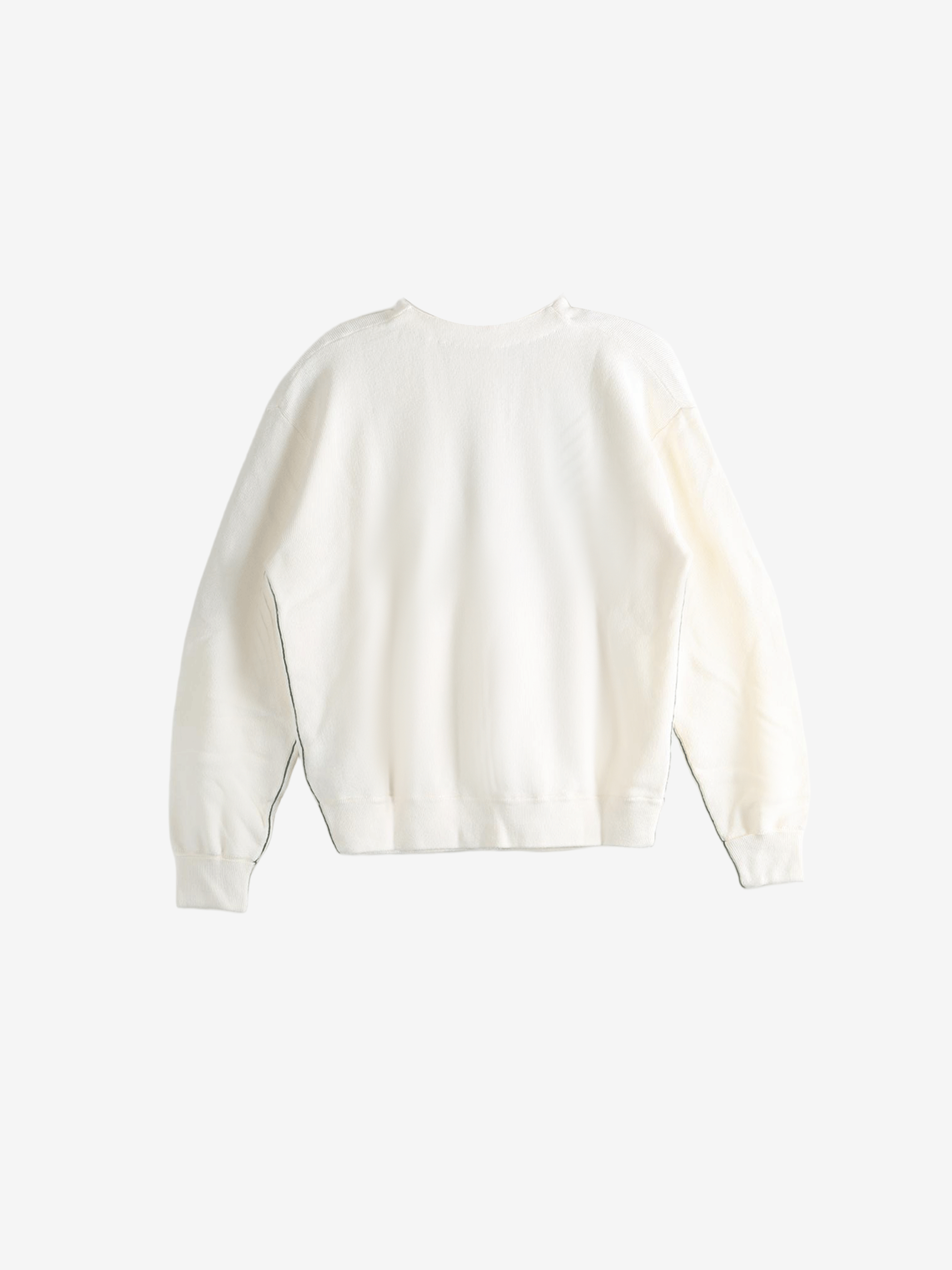 White knitwear, back view