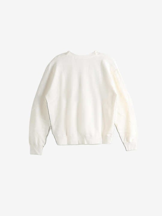 White knitwear, back view