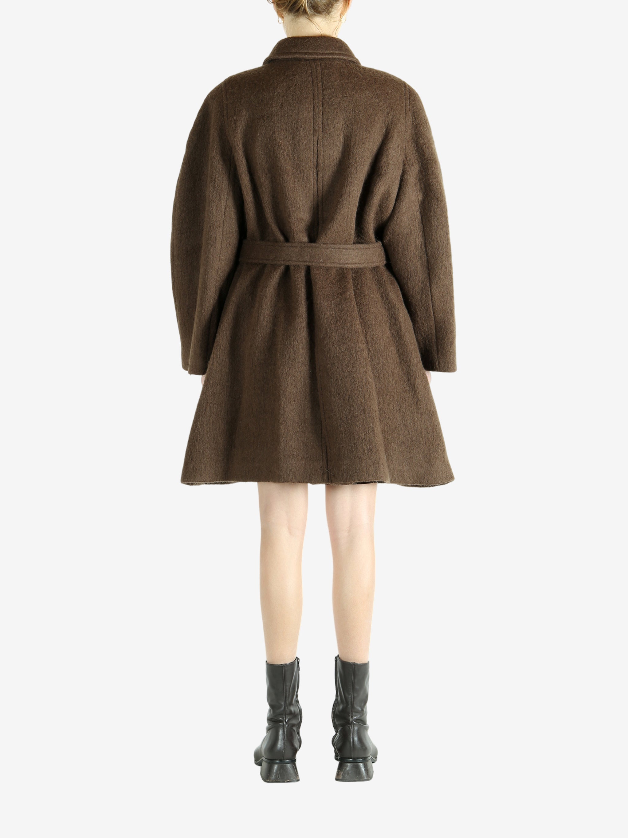 Brown coat,full body view