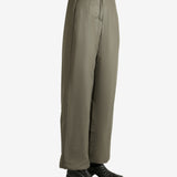 Tan pants worn by a person, showing the pants fit