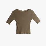 Brown t-shirt, front view
