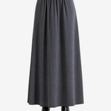 Black skirts worn by a person, showing the skirts fit