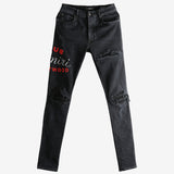 Black jeans,front view