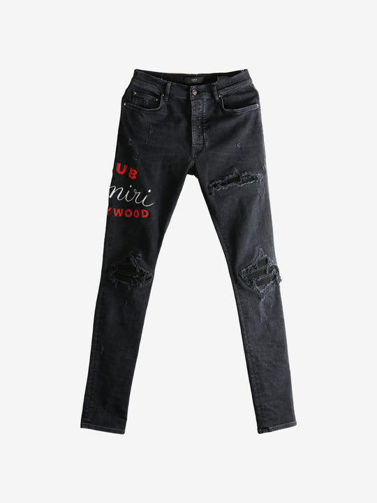 Black jeans,front view