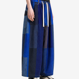Blue pants, full body view