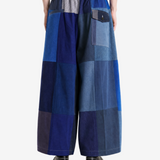 Blue pants, full body view