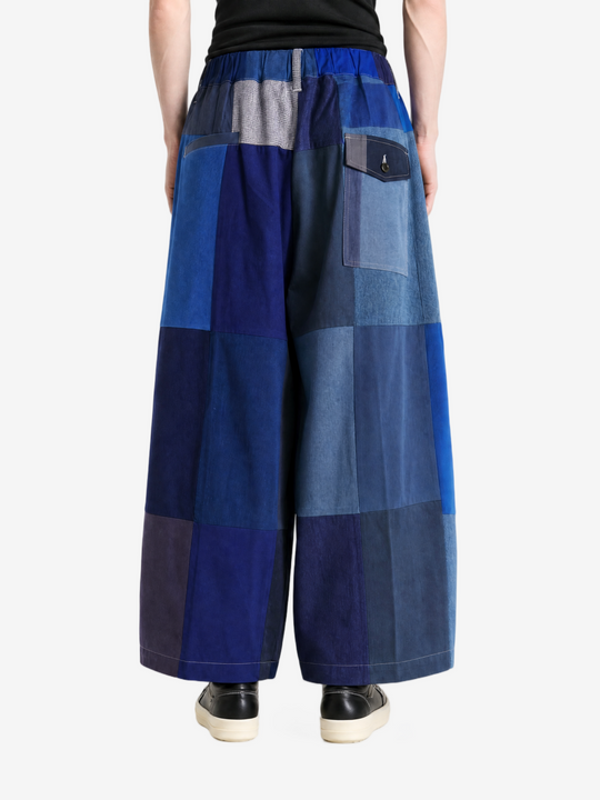 Blue pants, full body view