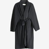 Black coat, front view