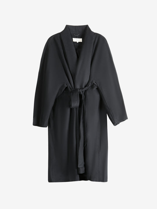 Black coat, front view