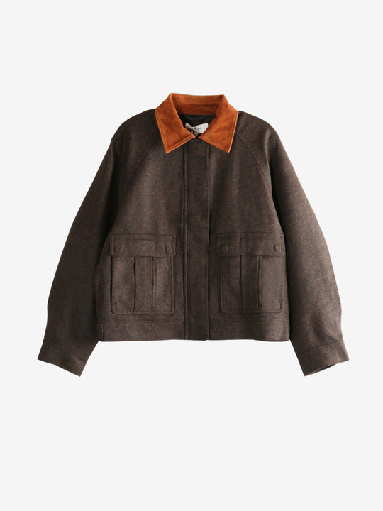 Brown jacket, front view