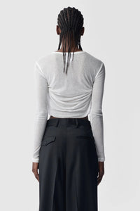 ANN DEMEULEMEESTER - Women Oke Wrinkled Cropped Long Sleeve Top