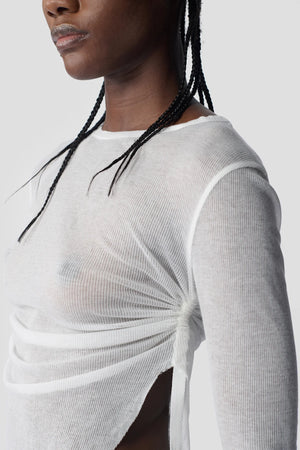 ANN DEMEULEMEESTER - Women Oke Wrinkled Cropped Long Sleeve Top