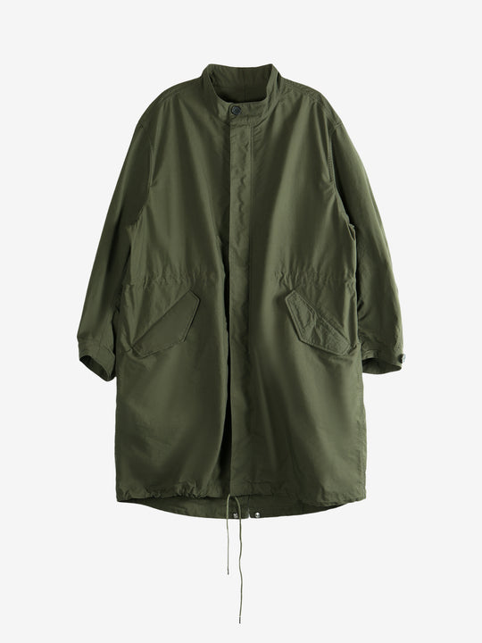 Green coat, front view