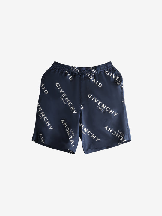 Navy short,front view