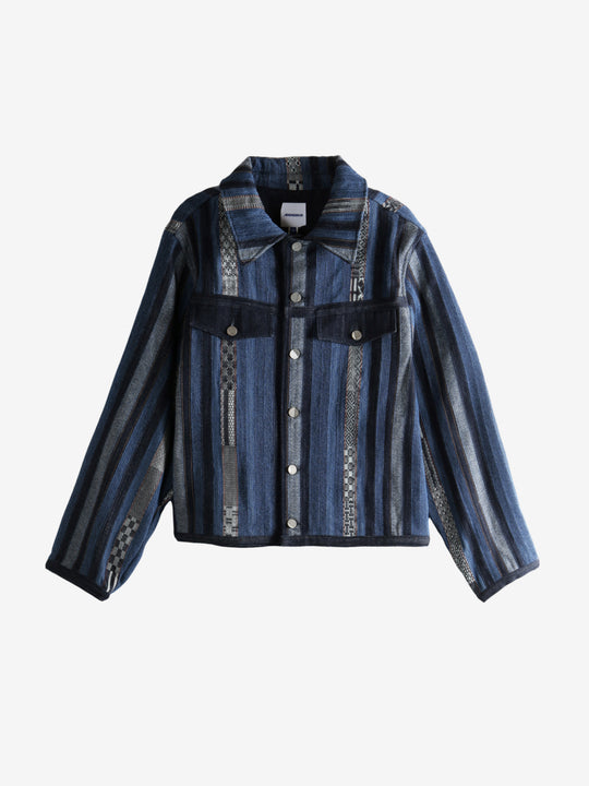 Blue jacket, front view