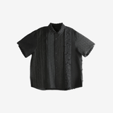 Black shirt, front view