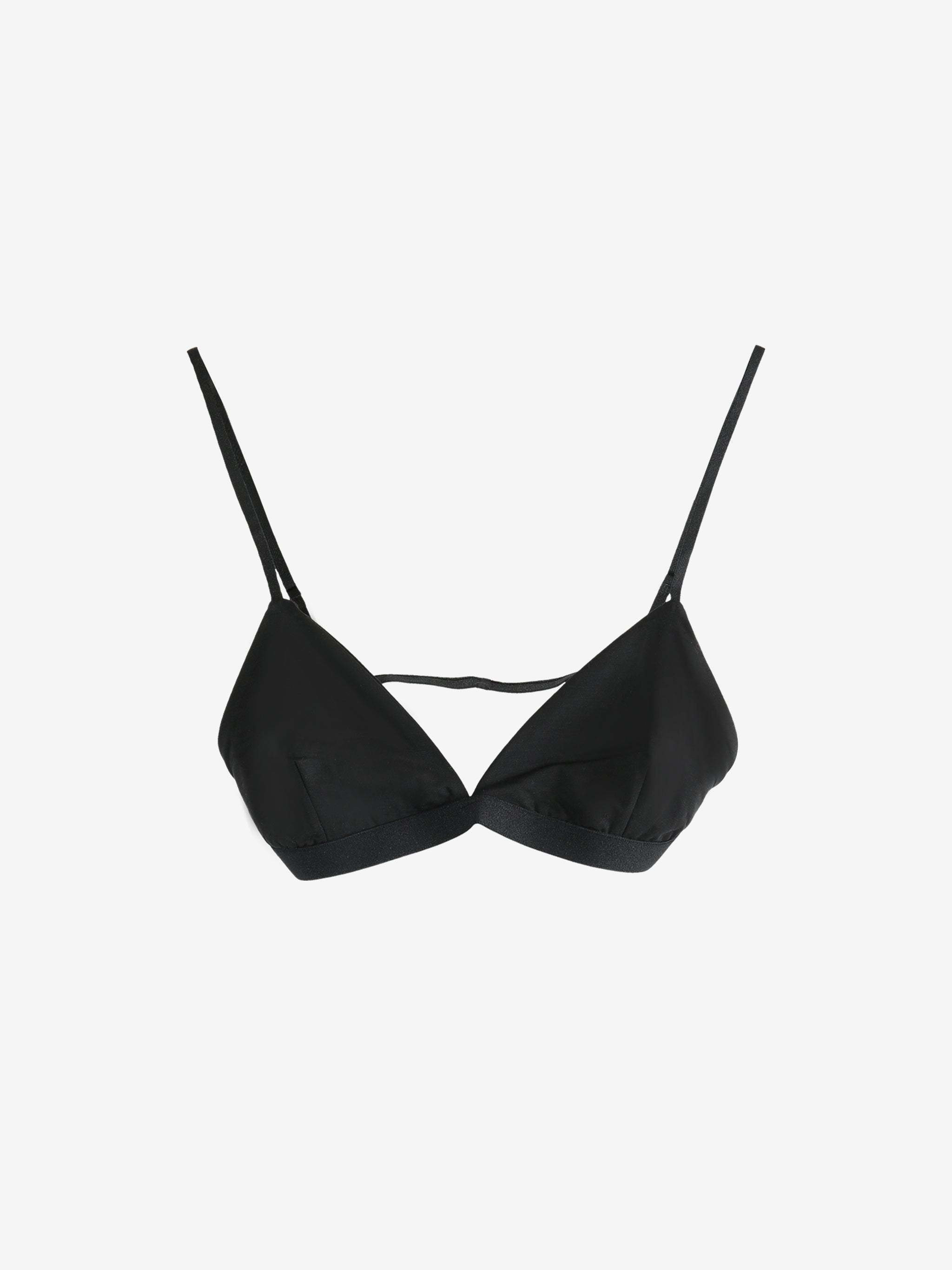 Black bra, front view